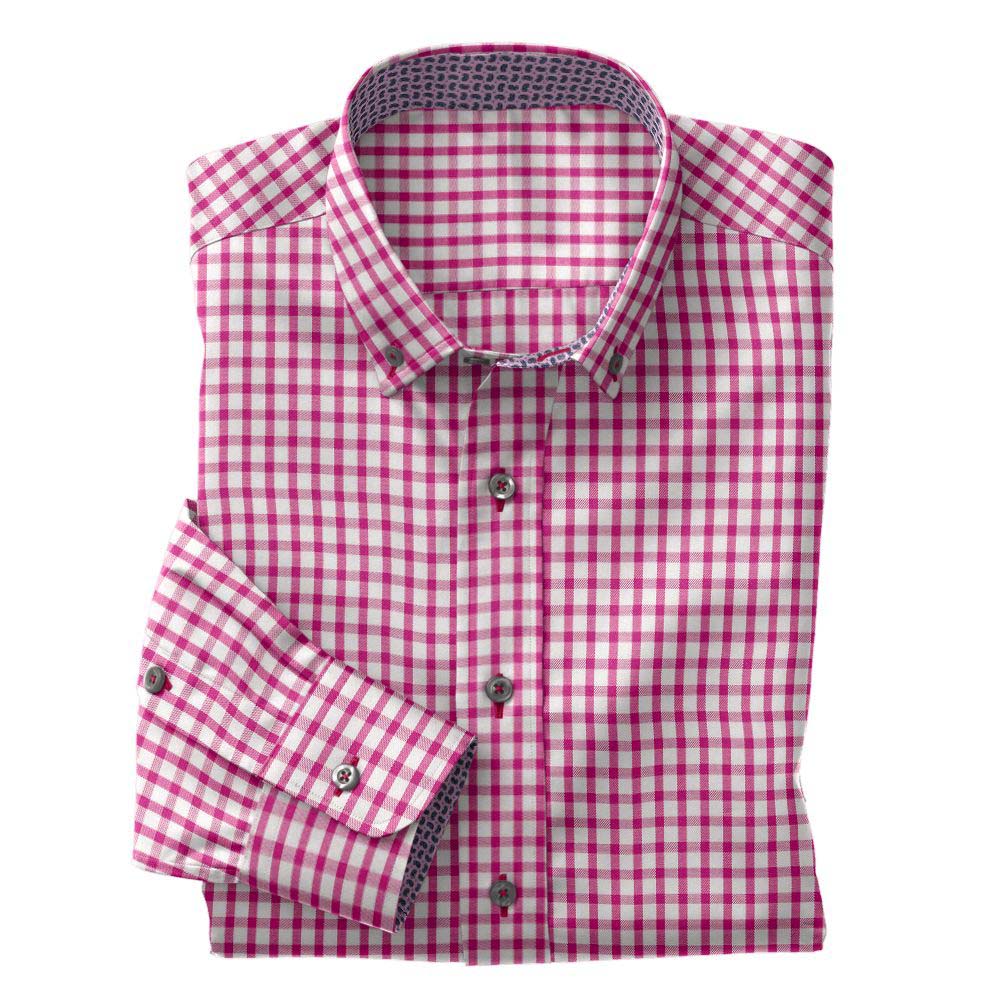 Men’s pink gingham shirt