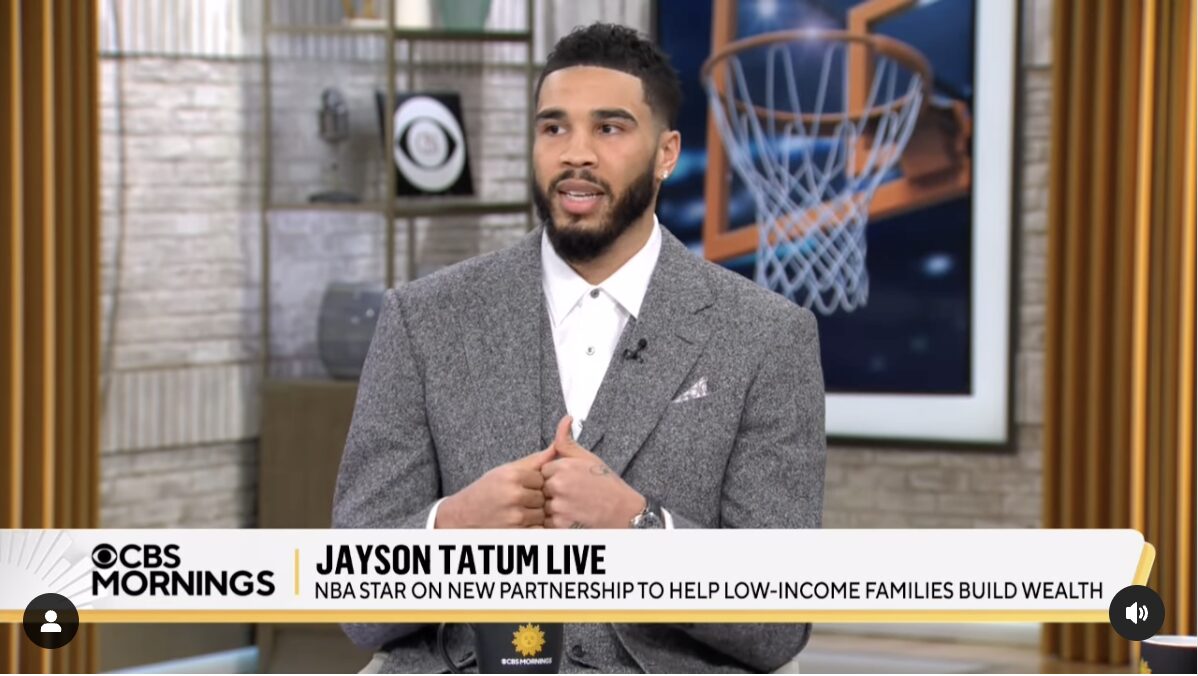 Jayson Tatum featured on CBS mornings