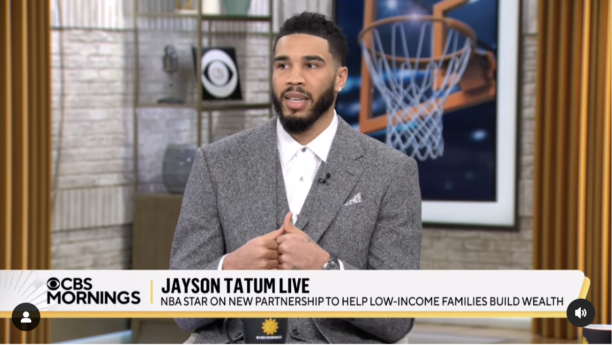 Jayson Tatum featured on CBS mornings